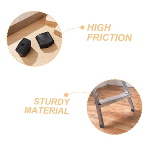 NUOBESTY 4pcs Non Slip Ladder Mat Folding Ladder Accessories Pads High Friction Surface for Safety Easy Installation and Floor Protection