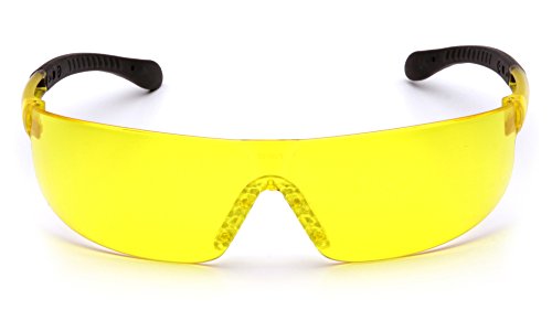 Pyramex Provoq Safety Eyewear Blue Mirror Lens Black Temples - color: Amber Lens/ Black Frame