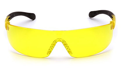 Pyramex Provoq Safety Eyewear Blue Mirror Lens Black Temples - color: Amber Lens/ Black Frame