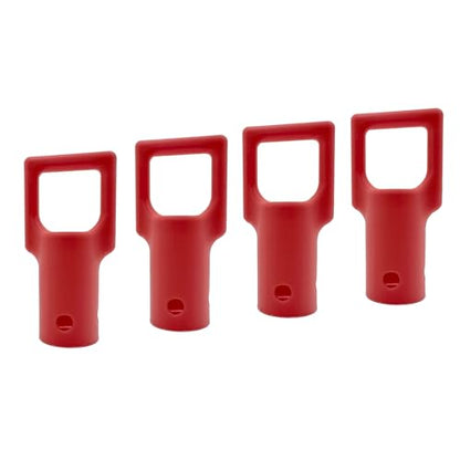 Heavy Duty Trimmer Attachment Hanger 4 Pack – Red – Wall Mount Hooks for Garage & Shed – Fits Ryobi, Toro, Homelite, Troy-Bilt, Badger, Masterforce Weed Eater, String Trimmer, Blower, Edger Tools - color: Red