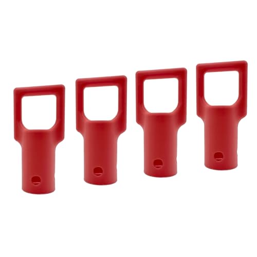 Heavy Duty Trimmer Attachment Hanger 4 Pack – Red – Wall Mount Hooks for Garage & Shed – Fits Ryobi, Toro, Homelite, Troy-Bilt, Badger, Masterforce Weed Eater, String Trimmer, Blower, Edger Tools - color: Red