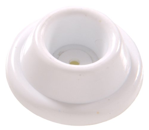 Hardware Essentials 851316 1-7/8" White Adhesive Wall Mount Door Stop (2 Pack)