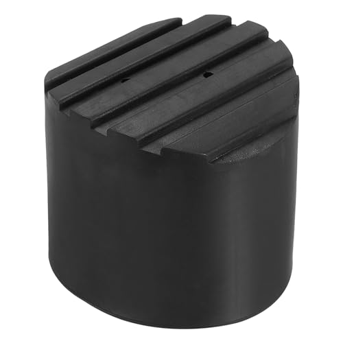 Ladder Non Slip Feet 3.2"/80mm, 1Pcs Rubber Round Foot Protective Mat Cushion Replacement for Telescopic Folding Extension Ladder Protection, Black