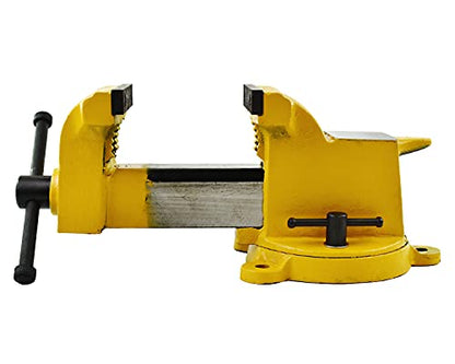 Yost Vises 906-HV 6" High-Visibility Heavy Duty Steel Bench Vise, Yellow - size: 6", style: High-Visibility Heavy Duty