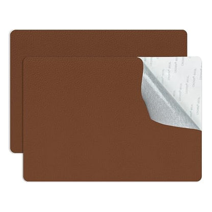 Self Adhesive Leather Repair Patch,8x12 inch Vinyl Repair Kit,Leather Repair Kit for Furniture,Car Seat,Couch,Office Chair,2 Pcs Light Brown - color: Light brown, size: 8*12inch