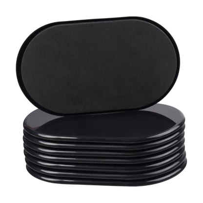 8PCS Furniture Sliders, 9-1/2" X 5-3/4" Large Furniture Movers Sliders, Reusable Sliders for Furniture on Carpet for Heavy Furniture, Furniture Moving Made Simple! - size: 9-1/2" X 5-3/4" (Black)