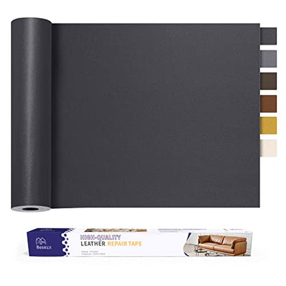 Leather Repair Patch Tape Kit, Self Adhesive Leather Repair for Furniture, Couch, Sofa, Car Seats,Office Chair,Vinyl Repair Kit.30inx16in - color: Dark Gray, size: 30 in X 16 in