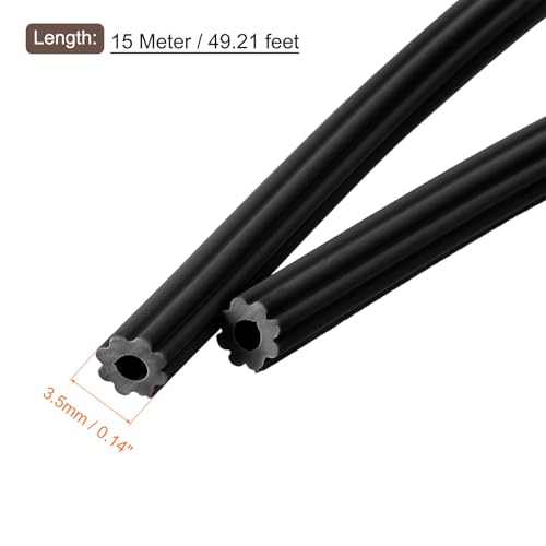 uxcell TPE Screen Spline, 0.14"x49.2ft Round Window Screen Repair Retainer Spline for Door Window Screens Replacement (15 Meter, Black) - size: 0.14" x 49.2ft