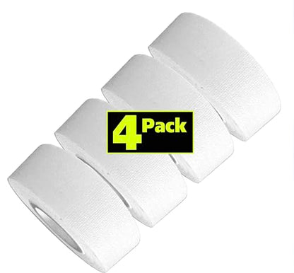 Professional Premium Grade Gaffer Tape - Heavy Duty Pro Gaff Tape - Holds Down Wires Leaves No Sticky Residue Easy to Tear, Multipurpose (4-Pack Gaffers Tape White, 1 Inch x 8 Yards Each roll) - color: White