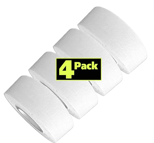 Professional Premium Grade Gaffer Tape - Heavy Duty Pro Gaff Tape - Holds Down Wires Leaves No Sticky Residue Easy to Tear, Multipurpose (4-Pack Gaffers Tape White, 1 Inch x 8 Yards Each roll) - color: White