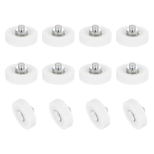 uxcell 12Pcs Drawer Rollers, 25mm Plastic Positioning Pulleys Small Drawer Pulley Bearing Replacement Wheel for Furniture Parts Cabinet Cupboard Wardrobe Slides - size: 25 mm