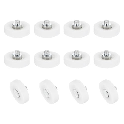uxcell 12Pcs Drawer Rollers, 25mm Plastic Positioning Pulleys Small Drawer Pulley Bearing Replacement Wheel for Furniture Parts Cabinet Cupboard Wardrobe Slides - size: 25 mm