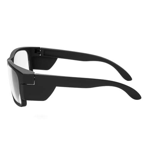 Z87Anti-Fog Photochromic Blue Light Blocking Safety GlassesUV400 Impact Resistant Protective Eyewear, for Men Women - color: Full Matte Black