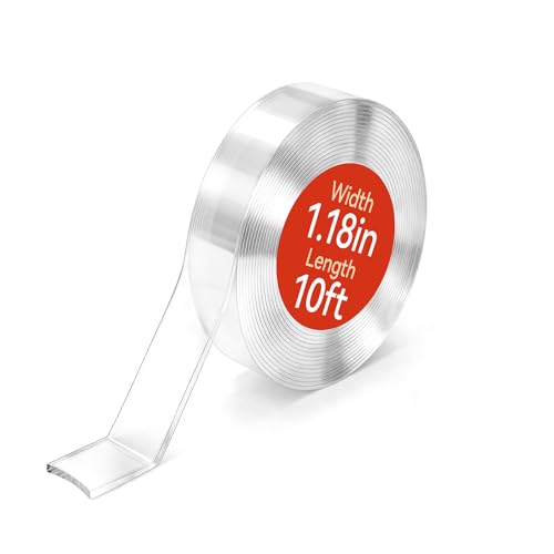 Comix Double Sided Tape Heavy Duty, 1.18" x 120"(10ft), Removable Washable Nano Tape, Residue-Free, Multipurpose Reusable Gel Mounting Tape, 1 Roll - size: 10ft, style: 1 Pack