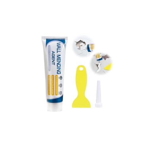 Drywall Patch Repair Kit,Wall Mending Agent Repair Kit with Scraper to Fix Cracks,Efficient Wall Repairs Paste Filler for Holes,Cracks,Nail Holes & Small Damage,Home Maintenance Tool - color: 120g