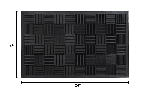 Guardian Floor Protection PARQUET2X3 Parquet Wiper Scraper Outdoor Floor Mat, Rubber, Black, 2' Length, 3' Width - size: 2' x 2' (Rectangular)