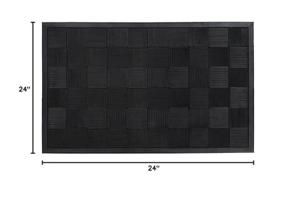Guardian Floor Protection PARQUET2X3 Parquet Wiper Scraper Outdoor Floor Mat, Rubber, Black, 2' Length, 3' Width - size: 2' x 2' (Rectangular)