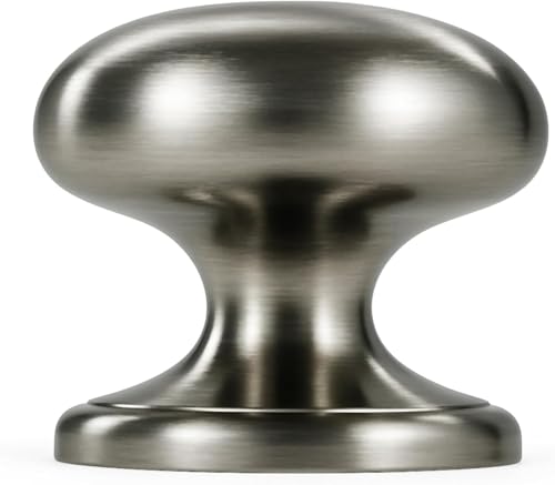 trust4care 8-Pack Brushed Satin Nickel Large Bifold Closet Door Knobs with Wide Base, Round Brass Wardrobe Folding Kitchen Cabinet Knobs, 1-1/2 Inch Furniture Drawer Pulls Handles - color: Nickel, size: Set of 8