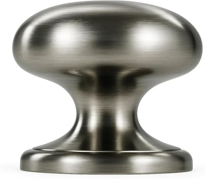 trust4care 8-Pack Brushed Satin Nickel Large Bifold Closet Door Knobs with Wide Base, Round Brass Wardrobe Folding Kitchen Cabinet Knobs, 1-1/2 Inch Furniture Drawer Pulls Handles - color: Nickel, size: Set of 8