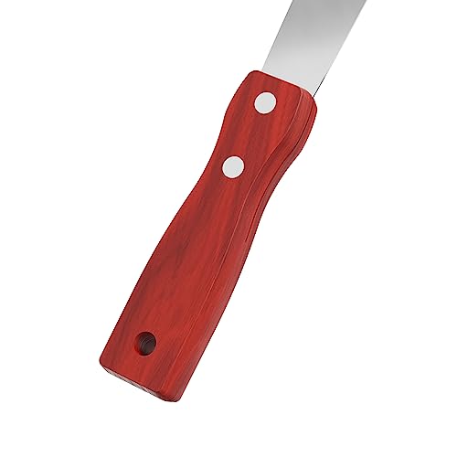 Putty Knife, 1 Inch Stainless Steel Scraper Tool, Wooden Handle Metal Spackle Knives for Drywall, Decals, Wall Paper, Floor Tile, Patching, Painting, Taping, Scraping Coating
