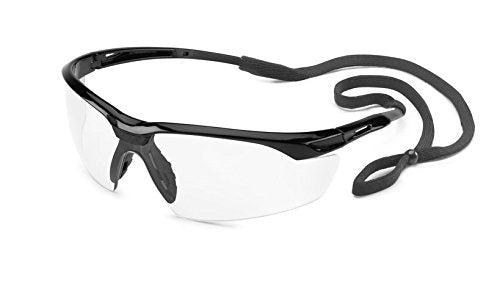 Gateway Safety 28GBX9 Conqueror Wraparound Eye Safety Glasses, Clear FX3 Premium Anti-Fog Lens, Black Frame - color: Clear Fx3 Premium Anti-fog Lens / Black Frame, size: Standard