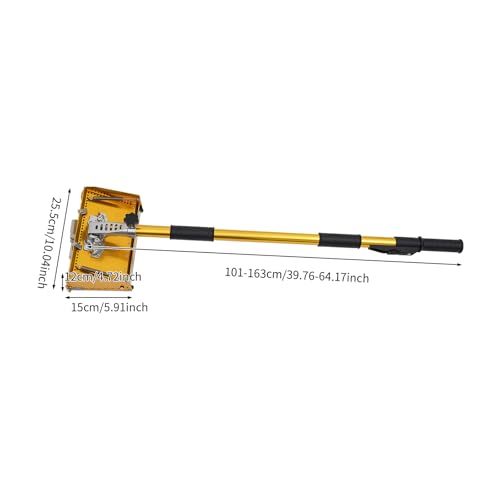10 inch Drywall Flat Finishing Box, Drywall Tools Flat Box Set with Large-Capacity Putty Boxes, 35''-59'' Telescopic Box Handle Aluminum Drywall Flat Finishing Mud Box