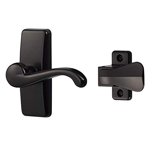Ideal Security GL Lever Handle Set for Storm Doors and Screen Doors, Storm Door Handle Replacement, Screen Door Handle, Matte Black - color: Matte Black