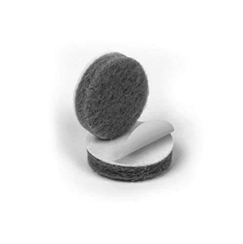 Slipstick Premium Wool Felt Furniture Pads/Small Chair Feet Floor Protectors (3/4 Inch Round) Includes 20 Heavy-Duty Felt Pads with Self Stick Adhesive, Gray, CB111 - size: 3/4" Round