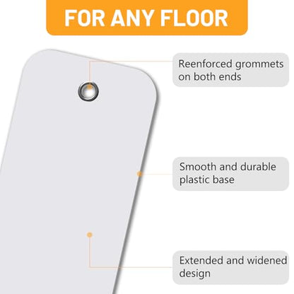 2 Pcs Appliance Sliders for Refrigerators Plastic Appliance Glide with Pull Strap Furniture Moving Slides for Tile Carpet Hardwood Floors (10''×36'') - size: 10''×36'' White