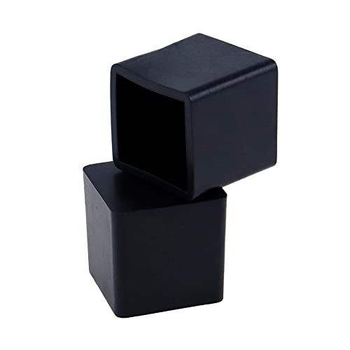 Leg Tips Chair Leg Floor Protectors Non-Slip PVC Rubber Square Furniture Foot Chair Legs Caps Cover 0.8"x0.8" Inner Size for Table Desk Sofa, Black-8 Packs - size: 20x20mm/0.8" x0.8",8 PCS