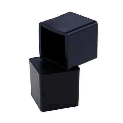 Leg Tips Chair Leg Floor Protectors Non-Slip PVC Rubber Square Furniture Foot Chair Legs Caps Cover 0.8"x0.8" Inner Size for Table Desk Sofa, Black-8 Packs - size: 20x20mm/0.8" x0.8",8 PCS