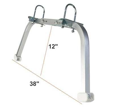 Ladder Stabilizer,Heavy Duty Aluminum Extended Ladder Accessory for Roof Gutter Guard Cleaning Tools,Ladder Stand-Off Wing Span/Wall Ladder Hooks with Non-Slip Rubber Bottom pad.(Patent) - color: Silver Gray-Aluminum
