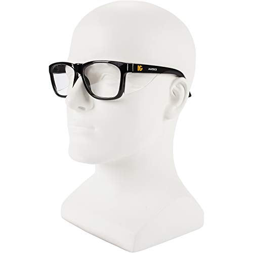 KleenGuard™ V30 Maverick Eye Protection (49309), with KleenVision™ Anti-Fog Coating, Clear Lenses, Black Frame