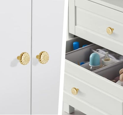 Brushed Gold Cabinets Knobs, 8 Pack Kitchen Drawer Pulls, Closet Dresser Cupboard Bathroom Bedroom Vanity Handles - color: Alloy Brushed gold, size: 8pack