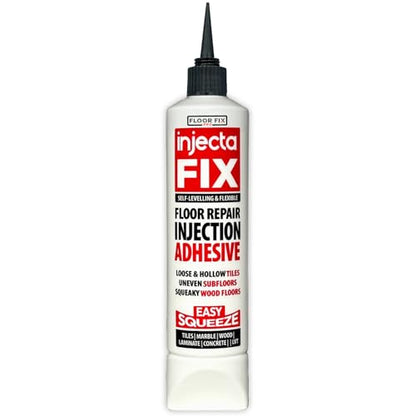 Floor-Fix Pro Easy Squeeze - Extra Strength Adhesive - Fix Loose & Hollow Tiles, Squeaky Wood & Laminate - Includes Built in 5/64” Syringe Tip - No Sealant Gun Required (10.1 Fl Oz) - color: 1