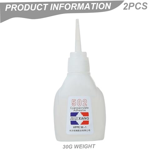 2Pcs Glue for Cuts, 30g Super Glue, Wood, Strong Quick-Drying Waterproof Multi-Purpose 502 for Wood, Plastic and Metal, Leather Repairing