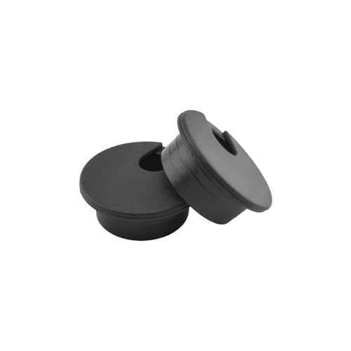HAHIYO 2Pcs 1.38Inch/35mm Black ABS Plastic U-Shaped Desk Grommet Wire Grommet Cable Management Cord Hole Cover Desk Wire Hole Insert Wire Organizer for Computer Office Home School Equipment Systems - color: Black, size: U-shaped-1.38in-Black-2P