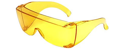 Calabria 3000 Fitover Safety Glasses with Uni-Lens – [Yellow] Wrap Around Eye Protection | Anti-Fog Scratch Resistant | Protective Eyewear - color: Yellow