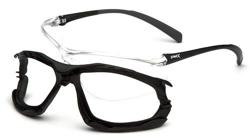Pyramex Proximity Safety Glasses Eye Protection, Amber H2X Anti-Fog - color: Clear H2max Anti-fog Lens/ Black Frame