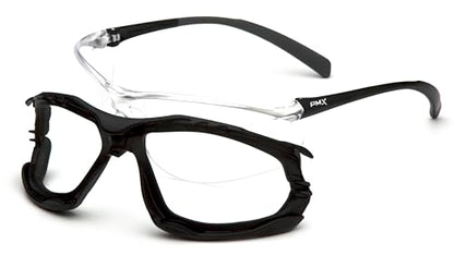 Pyramex Proximity Safety Glasses Eye Protection, Amber H2X Anti-Fog - color: Clear H2max Anti-fog Lens/ Black Frame