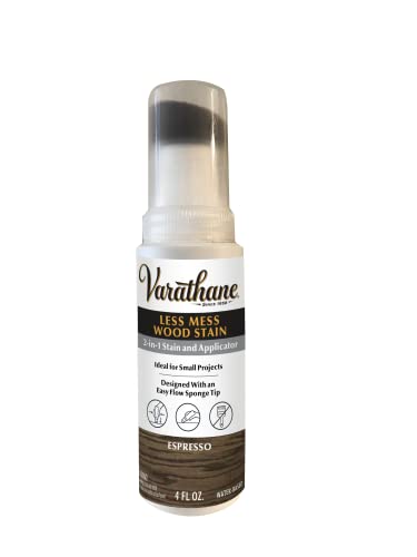 Varathane 368032 Less Mess Wood Stain and Applicator, 4 oz, Espresso - color: Espresso, size: 4 Ounce (Pack of 1)
