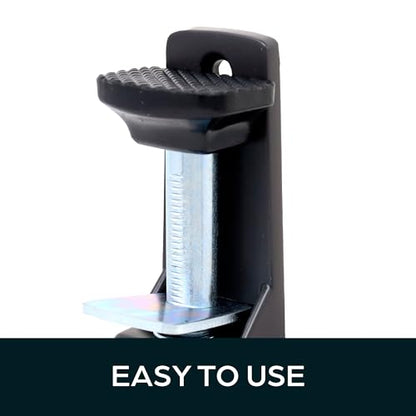 SUMMIT DOORWARE Heavy Duty Spring Loaded Step Down Door Stopper - Door Holder Ideal for Residential & Commercial Use - Duronotic Finish