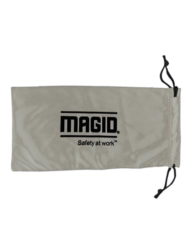 MAGID Y50 Safety Glasses for Construction | Clear Frame — 2 Pairs, Clear Lens | Side Shields, ANSI Z87.1+, Anti-Fog, Scratch-Resistant, 99.9% UV Protection, Polycarbonate Lens - color: Clear Lens | Clear Frame, size: 2 Pairs
