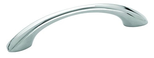 Amerock | Cabinet Pull | Polished Chrome | 3-3/4 inch (96 mm) Center to Center | Vaile | 10 Pack | Drawer Pull | Drawer Handle | Cabinet Hardware - color: Polished Chrome, size: 3-3/4 inch (96mm) Center-to-Center, style: 10 Pack