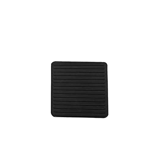 Non Slip Furniture Pads, SAFYY Square Rubber Anti Skid Caster Cups Leg Coasters, Couch, Chair, Feet, and Bed Stoppers with Anti-Sliding Floor Grip, Furniture Floor Protectors - size: 3'' Black 4 Pack