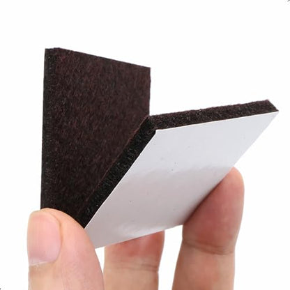 6Pcs Square Felt Furniture Pads, 4 inch x 4 inch Self Adhesive Cuttable Anti Scratch Floor Protectors for Furniture Legs Hardwood Floor, Brown, 100mm - size: 6Pcs 4 inch x 4 inch