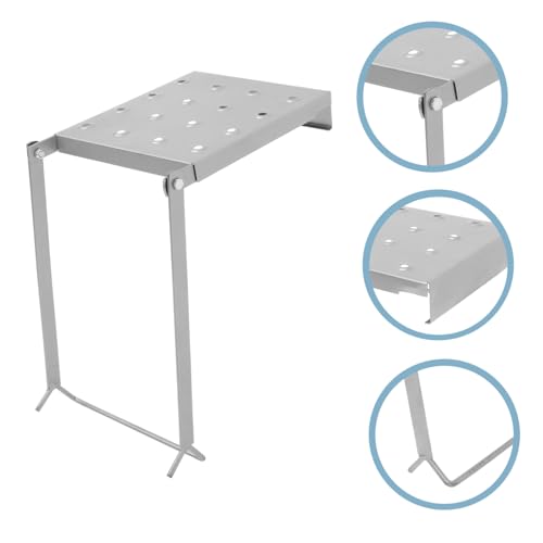 Holibanna Portable Iron Work Platform Sturdy Folding Ladder Holder Integrated Tool Tray for Easy Access Various Work Environments Platform for Home and