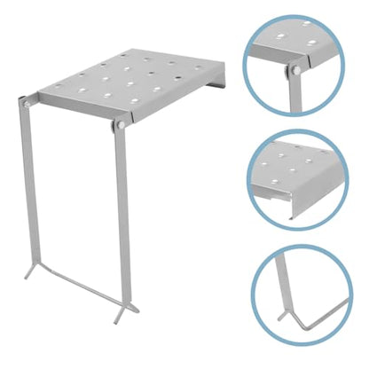 Holibanna Portable Iron Work Platform Sturdy Folding Ladder Holder Integrated Tool Tray for Easy Access Various Work Environments Platform for Home and