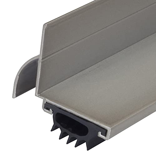 M-D Building Products 48998 36 in. Satin Nickel Aluminum L-Shape Screw-on Under Door Seal - color: Satin Nickel