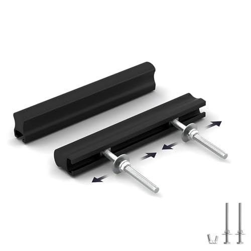 Goldenwarm 6 Pack 1" to 4"(25-102 mm) Hole Distance Black Adjustable Drawer Pulls Black Cabinet Handles for Kitchen Hardware - color: Black, size: 1 in to 4 in (25-102 mm)